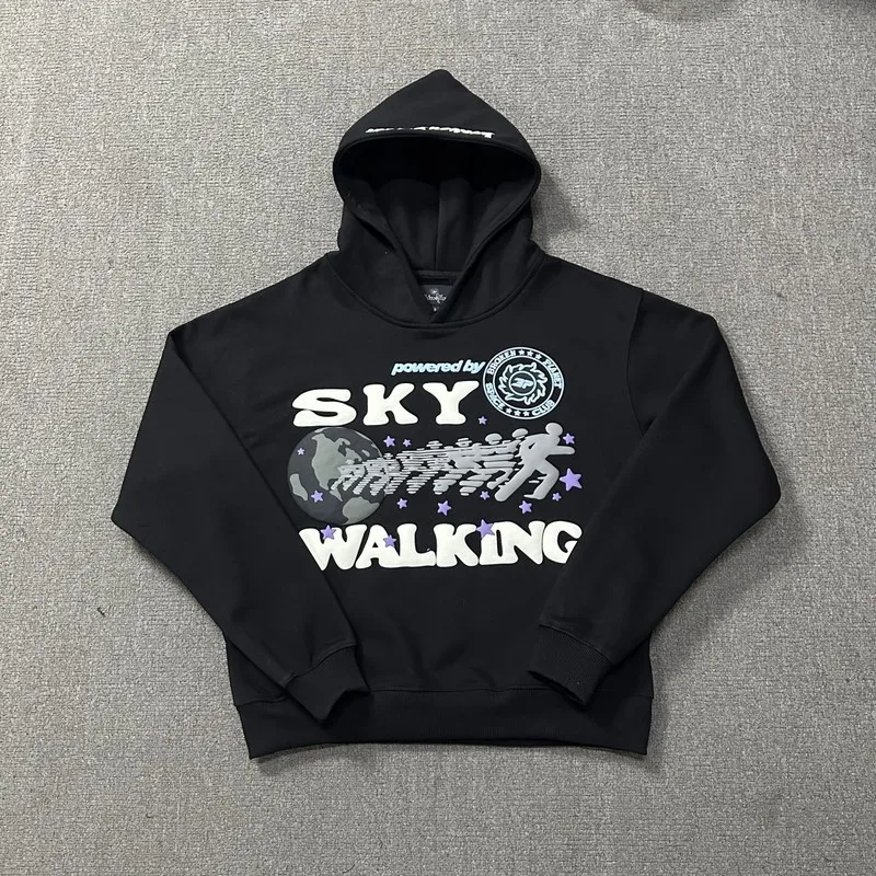 

Мужская толстовка с капюшоном на подкладке Fce и принтом надписей, повседневная американская толстовка с надписью, молодежная весенняя хлопковая толстовка