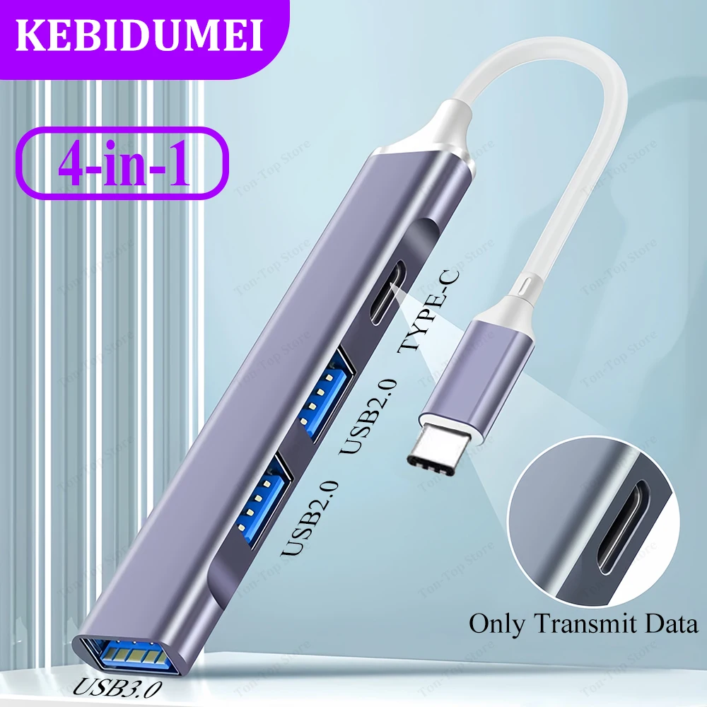 

4-in-1 USB C HUB USB 3.0 5Gbps High Speed USB Splitter Type-c Adapter USB C Docking Station OTG Adapter for PC Laptop Macbook