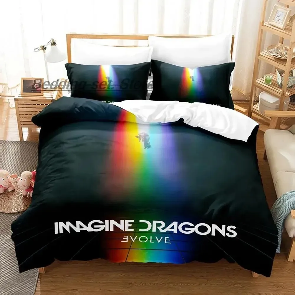 

Imagine Dragons Bedding Set Single Twin Full Queen King Size Bed Set Aldult Kid Bedroom Duvetcover Sets 3D Anime Bed Sheet Set