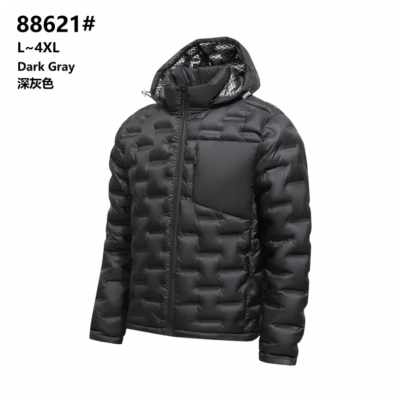 Brand Graphene Self-heating Puffer Jacket Men Windproof Pleated Padded Jackets Man Classical Warm Winter Down Coat Male Parkas
