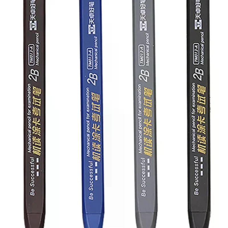 Thick Flat Head Mechanical Pencil Drawing 2B with Refills Pencil Office Supplies Writing Automatic Office School Supplies