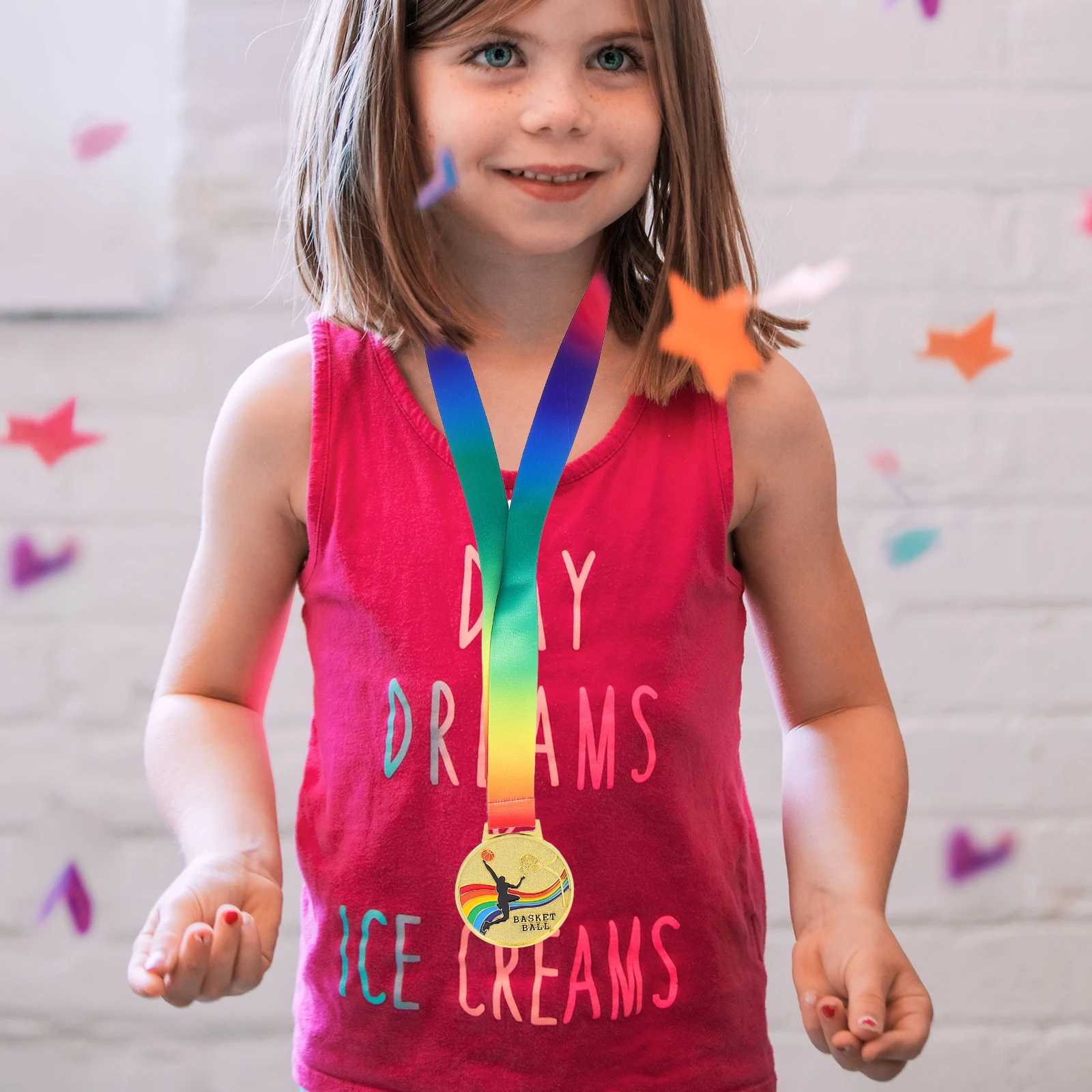 2 قطعة ميداليات مسابقة كرة السلة الرياضية مجموعة ميداليات متينة عالية الجودة للرياضة للاجتماعات الذكرى والجوائز #6