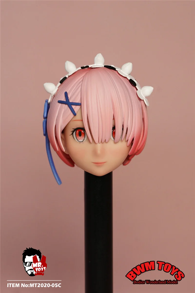 متوفر MR.TOYS MT2020-05 1/6 أنيمي فتاة ريم رام خادمة PVC رئيس نحت نحت نموذج صالح 12 ''أنثى الجندي عمل الشكل الجسم #4
