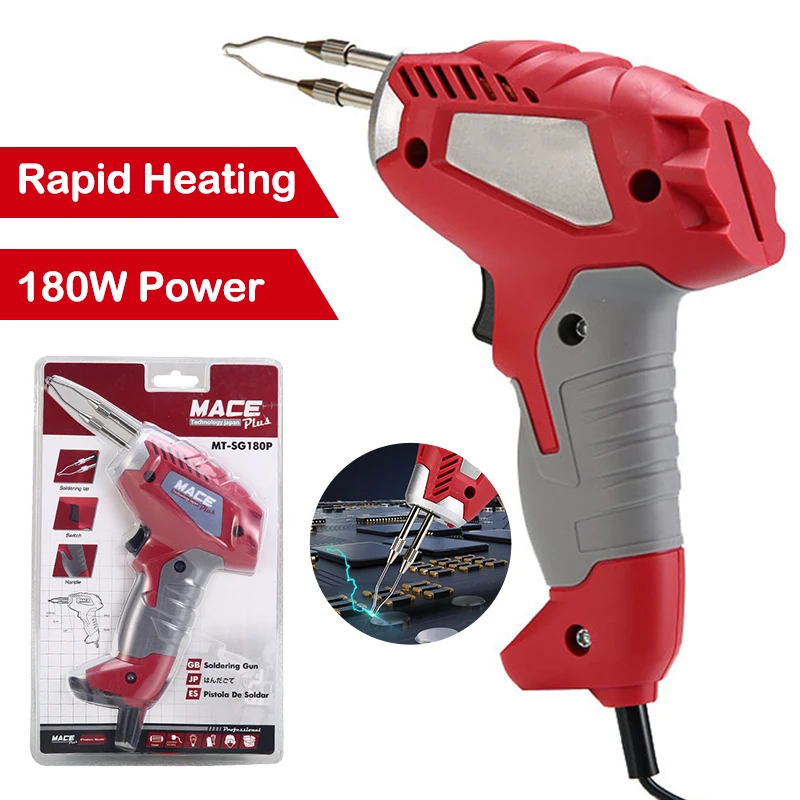 180W Electric Soldering Iron Fast Heating Electric Welding Gun High-Power Welding Repair Tool For Soldering Circuit Boards DIY