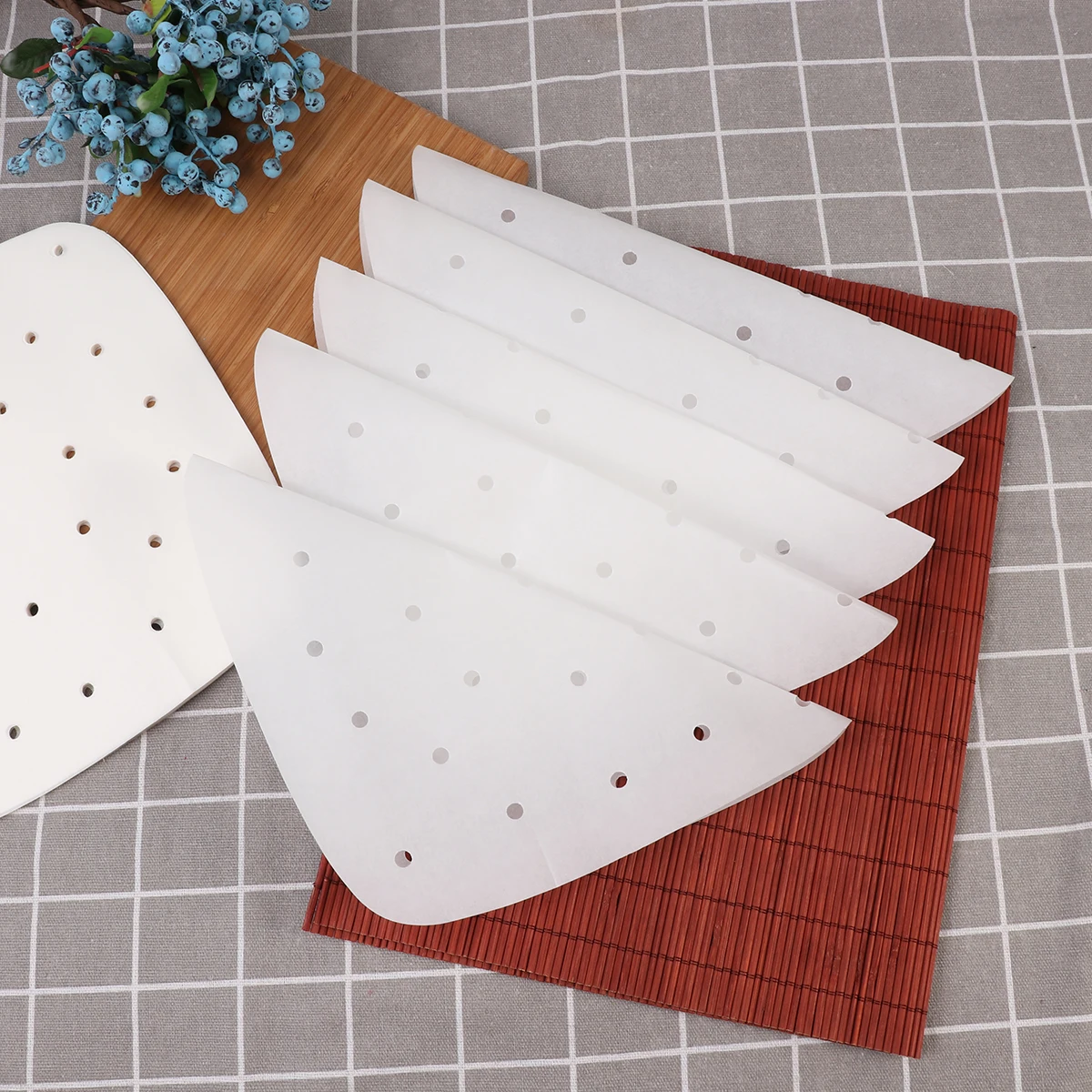 

100 Sheets Silicone Baking Paper High Temperature Non Stick Food Grade Steamer Air Fryer Oven Liners Parchment Sheet