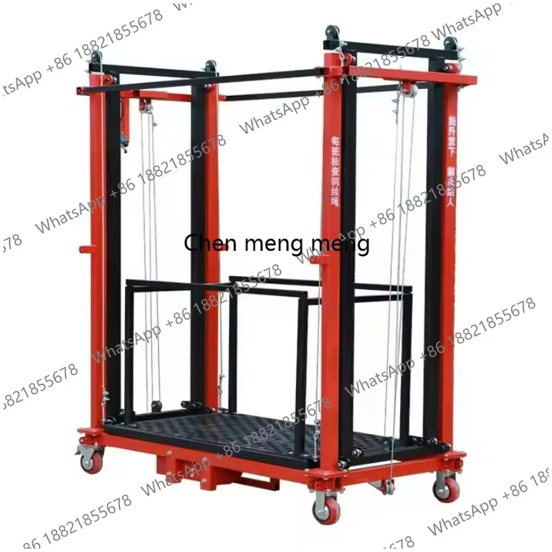 Folding Electric Scaffolding Lifting Platform 1.5m-12m Scaffolding Lift Automatic Moving with Wheels