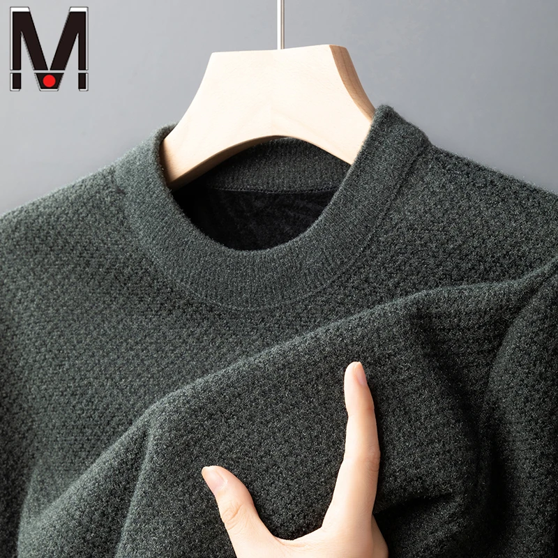 

New Men's Casual and Fashionable Long Sleeved Pullover Round Neck Sweater for Autumn and Winter Warm Comfortable Versatile Top