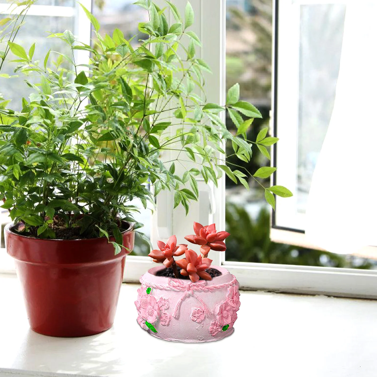 

Rose Pot Mold Silicone Planter Multi use Succulent Plants Casting Flower Container Gel Molds Durable Non stick Easy Clean DIY