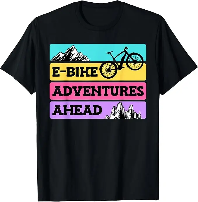 EBike-Fahrer: E-Bike-Abenteuer liegen vor Ihnen – Lustiges E-Bike-T-Shirt, Y2K Mountainbike-Fahrliebhaber-Grafik, Outdoor-Kleidung mit Spruch-T-Shirt – Detail 14