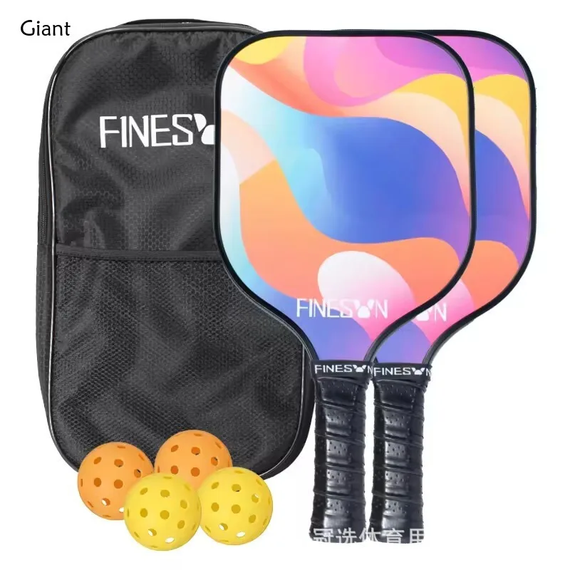 

Pickle Ball Set Two Rackets, Four Balls One Pack Fiberglass Picker Racket, School Outdoor Sports Set Racket Ball Bag Padelracket