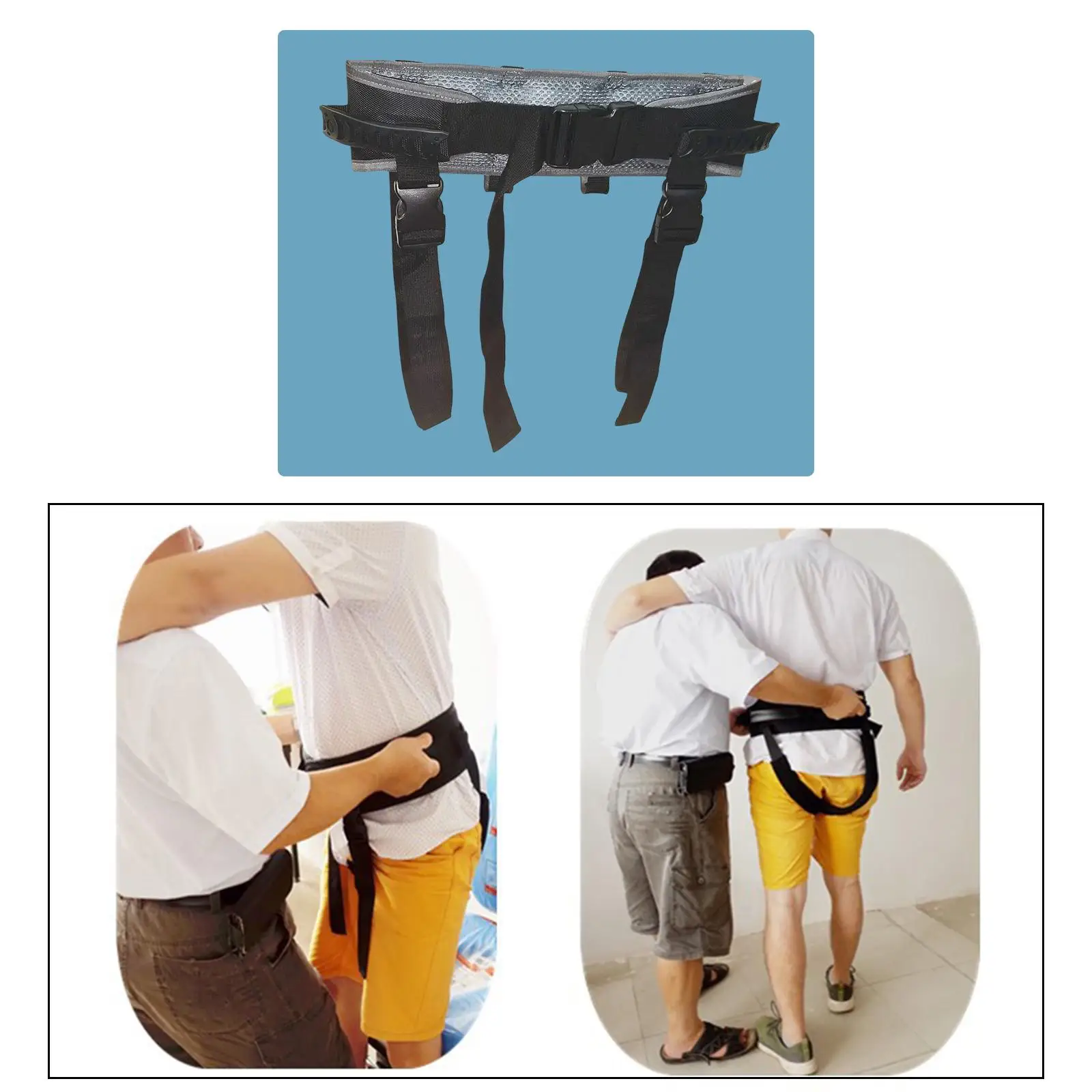 Gait Belt Transfer Belt W/ Handle Auxiliary  Standing Wheelchair Bed Lift Belt for Disabled Walk Gait Aid Move Equipment