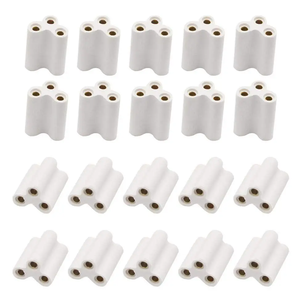 100/50/30/20/10 Pcs 20.5MM T5 T8 Bracket Light Connector Double End Seamless Joint LED Tube Plug Splice 3Pin LED Lamp Connector