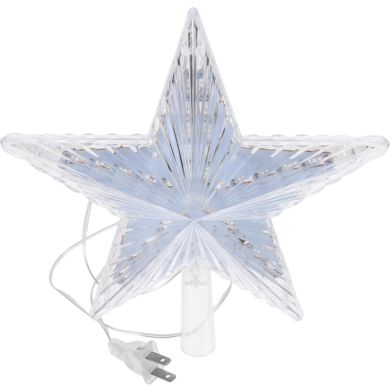 

Christmas Tree Star Topper Light LED Treetop Star Ornament Home Decoration with US Plug (Warm White)