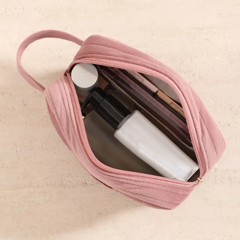 Cold Season Velvet Makeup Organizer Bag Large Capacity Cosmetic Pouch for Brushes Cosmetics Travel Daily Storage