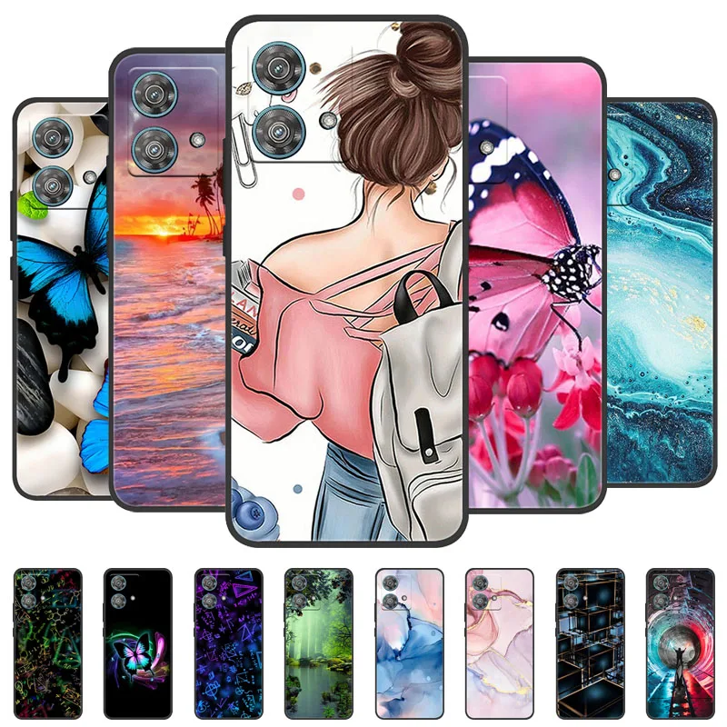 For Motorola Edge 40 Neo Case Cover For Moto Edge 40 Neo Silicone Soft Marble Bumper Funda Coque for Edge40 Neo Protective