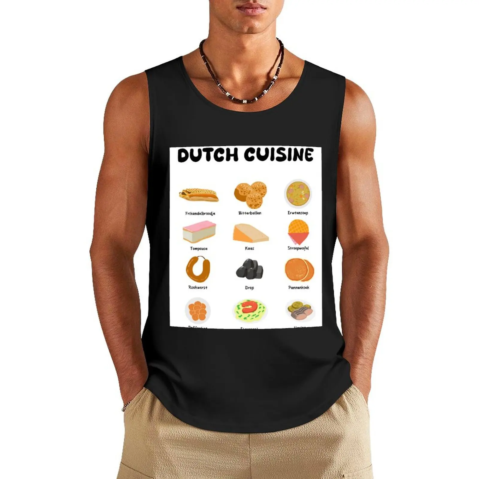

Dutch Cuisine Collection Poster Tank Top mens gym clothes summer clothes