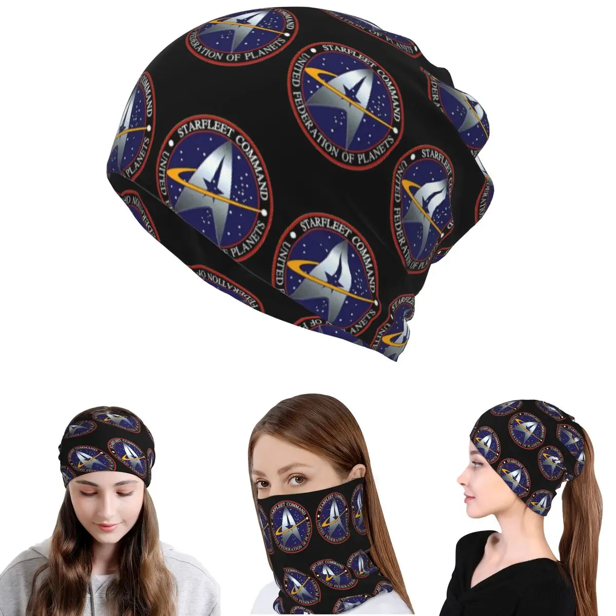 

Star Treks Science Fiction TV Series Bandana Neck Cover Wrap Scarf Multifunction Headband Beanies Hat Unisex Adult All Season
