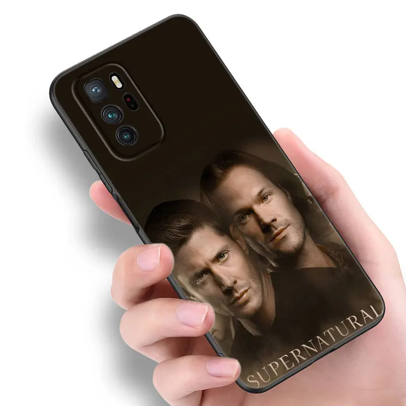 Supernatural Black Silicone Phone Case For Xiaomi Redmi Note 10 11 11S 12 13 4G 8 9 11T Pro 5G Plus 8T 9S 10S 12S