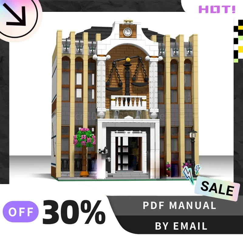 [2590PCS] Customized MOC Supreme Court Creative Building Blocks Set STEM  Toys DIY Construction Model Kit Birthday Gifts