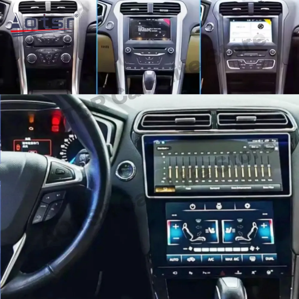 10,33 Zoll + 9 Zoll AC-Bildschirm GPS-Navigation Android 15 für Ford Mondeo MK5 2013-2019 Autoradio Multimedia-Player Carplay Head Unit