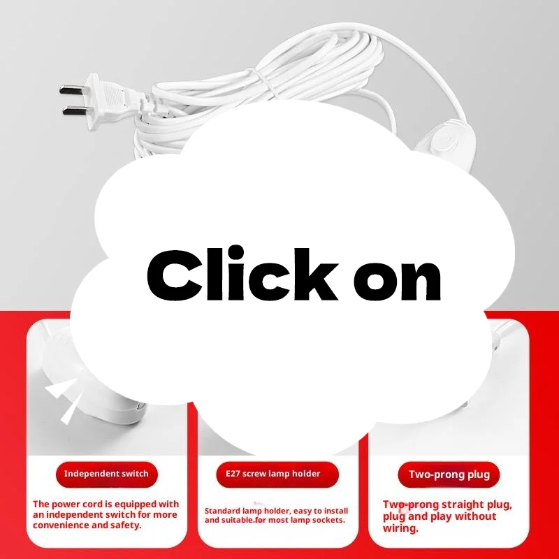 

5/8M Lamp Bases Universal With Switch Led Bulb Socket Adapter Suspension E27 Screw Lamp Holder Accessories Tools