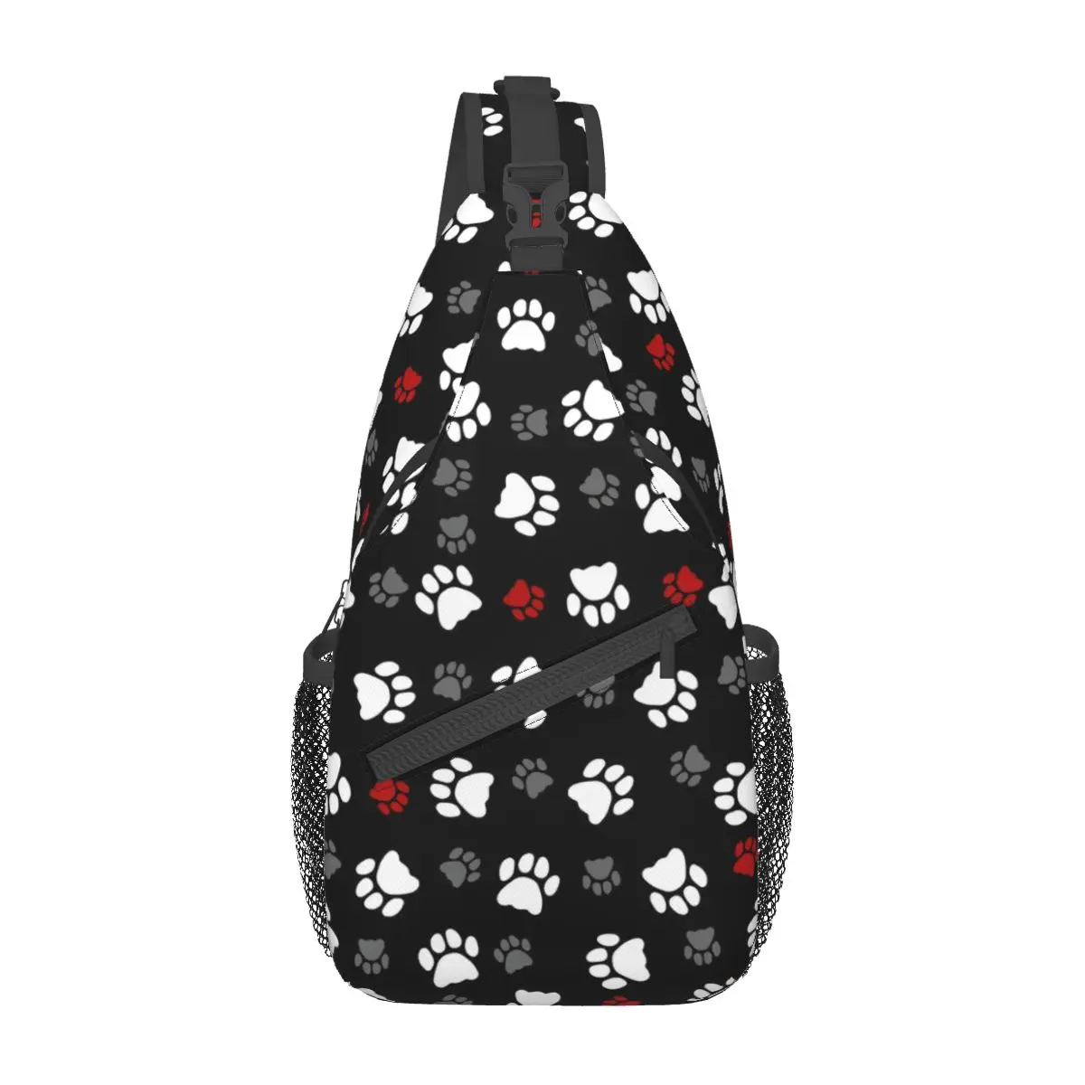 Cute Paw Crossbody Sling Bag Pattern Chest Bag Dog cute anime Shoulder Backpack Daypack for Hiking Outdoor Cycling Satchel