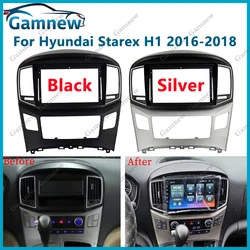 9 Inch Car DVD Frame Audio Dash Trim Kits Facia Panel Radio Player Screen 2 Din For HYUNDAI H1 Starex 2015-2018 Kit Frame