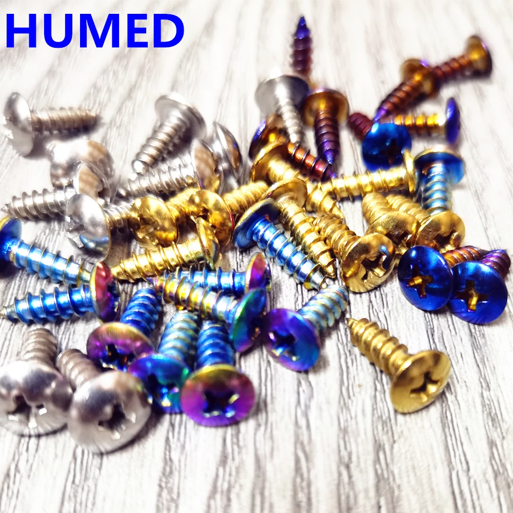 10pc/lot M5x16 304 Stainless steel motorcycle screw colorful color motorbike motor bicycle Motorcycle self-tapping screws M5*16