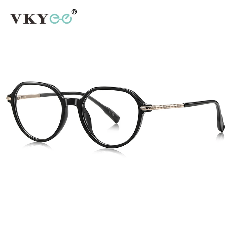 

VKYEE Simple Geometric Personalized Round Design Photochromic Blue Light Protection Glasses Customizable Prescription LS239