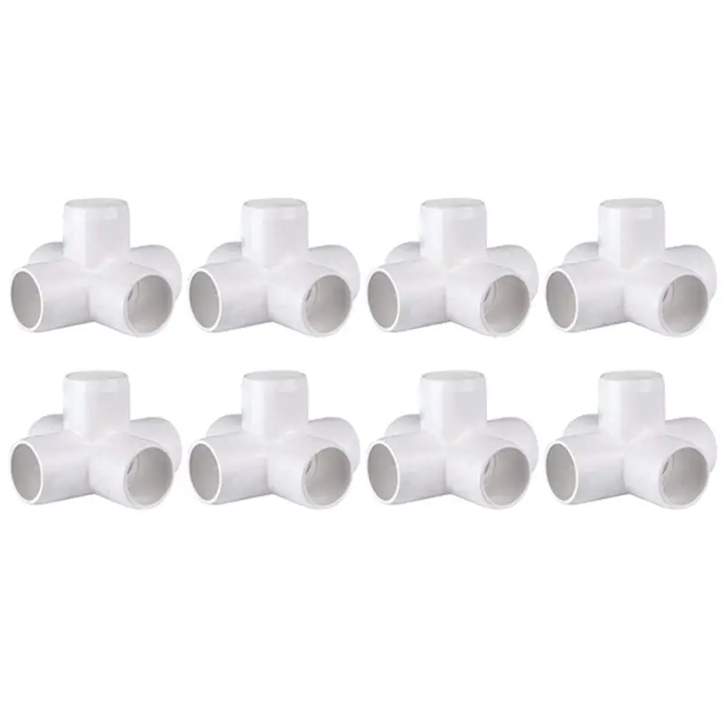 PORK-PVC Pipe Fittings For Architectural Furniture And Cold Construction (1 Inch, 5-Way Elbow, Pack Of 8) Easy Install
