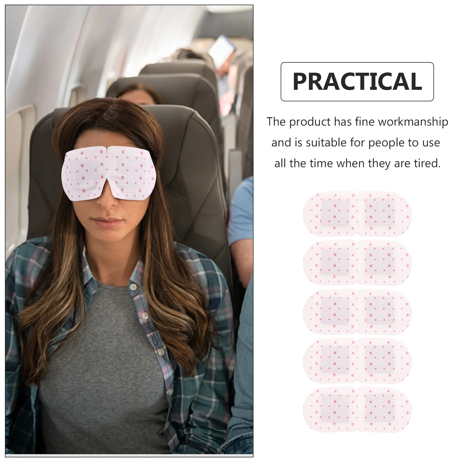 5 Pcs Steam Eye Mask Secure Lovely Masks Hot Compress to Sleep Travel Practical Needle Punched Cotton Accessories Health