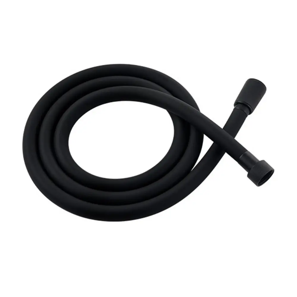 BriskSpring Ultra-Soft Silicone Shower Hose – 59 Inch Anti-Kink Handheld Shower Head Extension, Brass Fittings, Black, NSF Certified