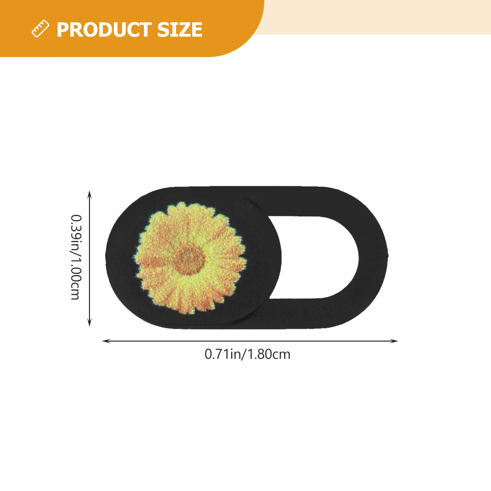 3pcs Webcam Covers Laptop Cover Slide Thin ABS Privacy Protection Video Decorative Flower Pattern