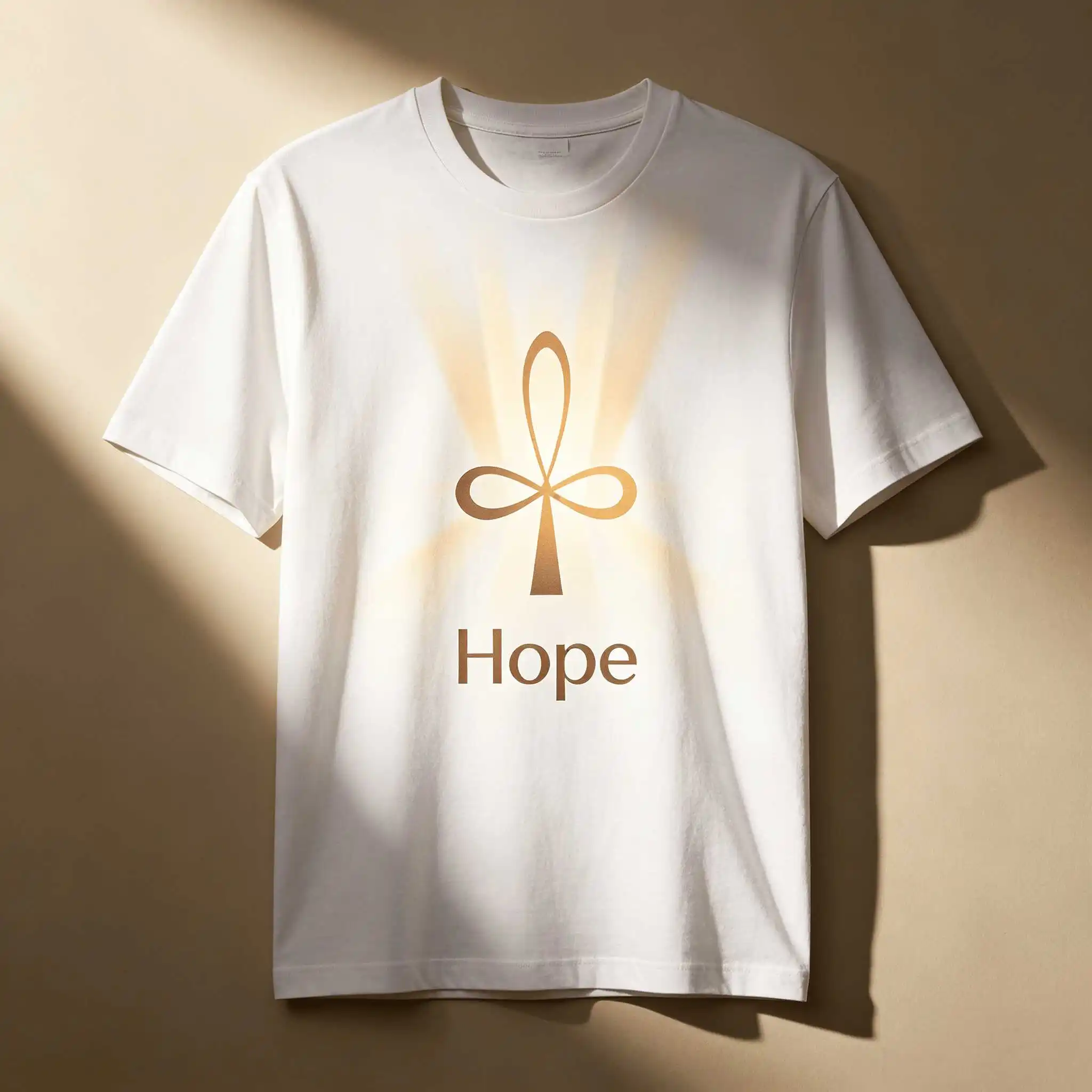 Summer Natural Cotton Hope Ankh Tee US Local Shipping Quiet Luxury Positive Gift S-5XL