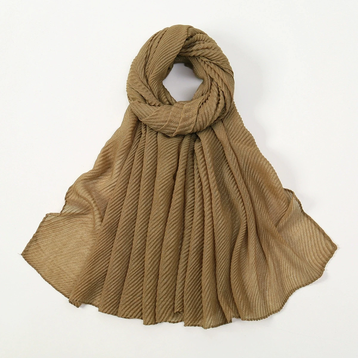 عادي التجاعيد لوركس بريق لامع فسكوزي الحجاب شالات وشاح الصلبة التفاف عقال الباشمينا سرق عمامة مسلم Sjaal 180*85 سنتيمتر #3