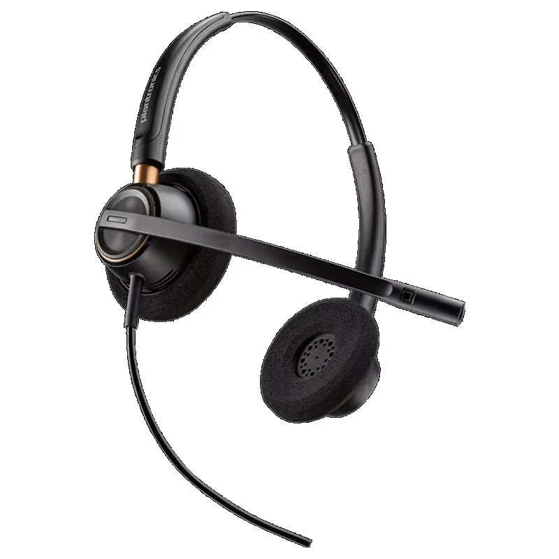 POLY Plantronics EncorePro HW520 P/N: 89434-01 Call center Binaural Headset,  with Noise-Canceling Microphone with QD Plug