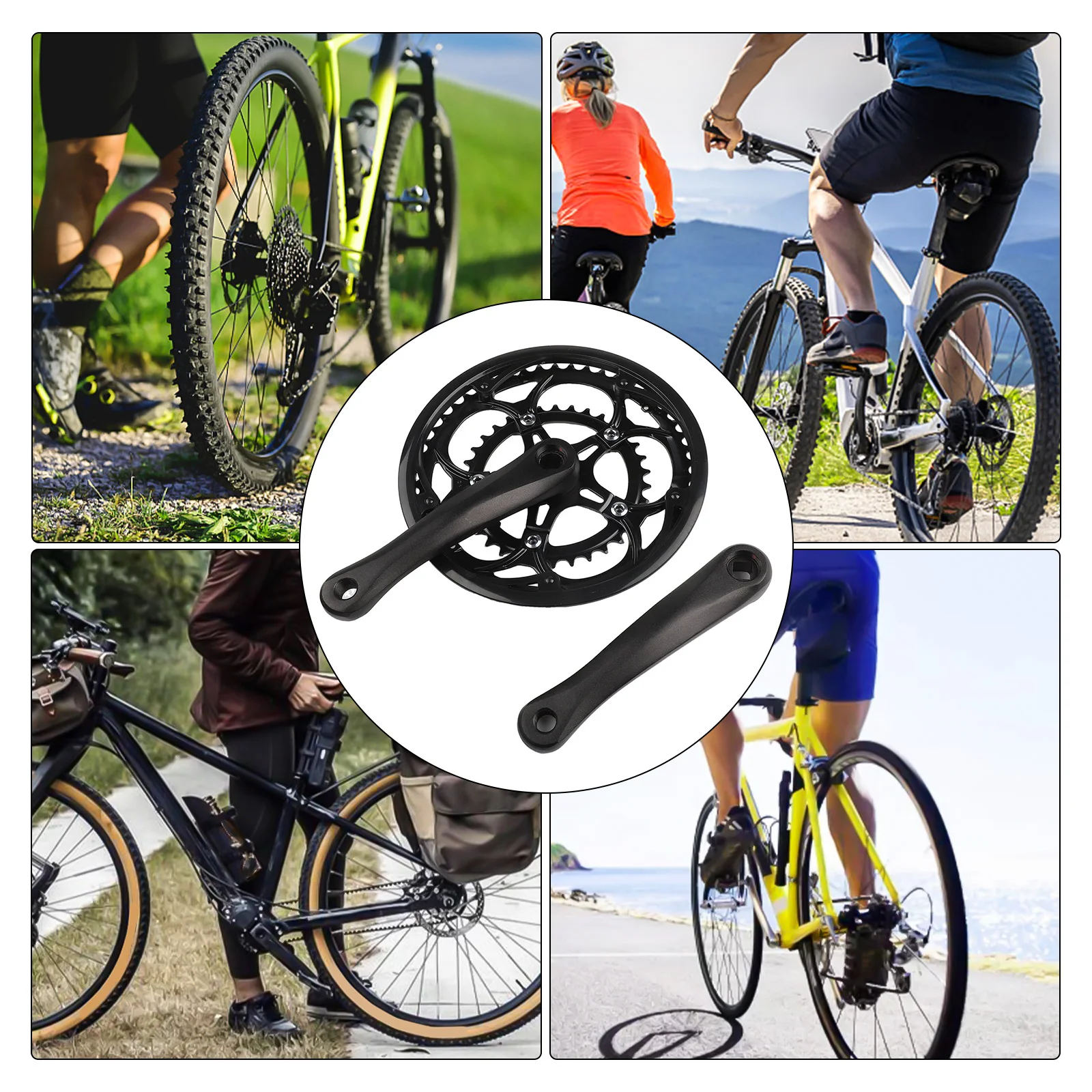 

8-10 Speed Compatible 50 34T Crankset For Bike Upgrades 50 34T Lightweight Bike Crankset Bracket Ideal For Cycling Enthusiasts