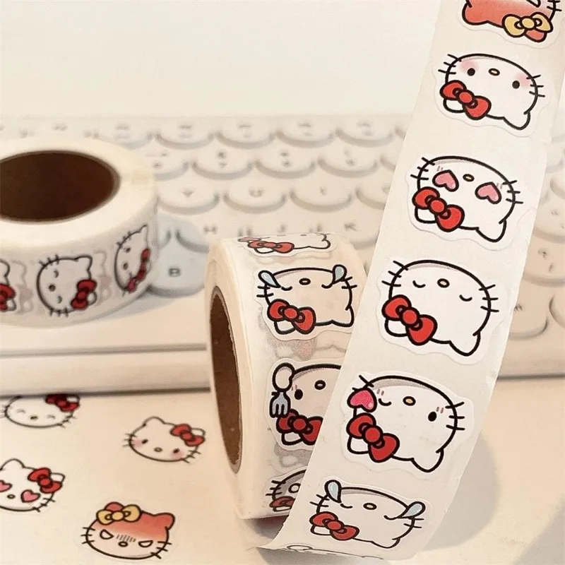 500pcs Girls Cute Hello Kitty Stickers Sanrio Anime Sticker Decorative Luggage Notebook Guitar Bike Classic Cartoon Decal Toys