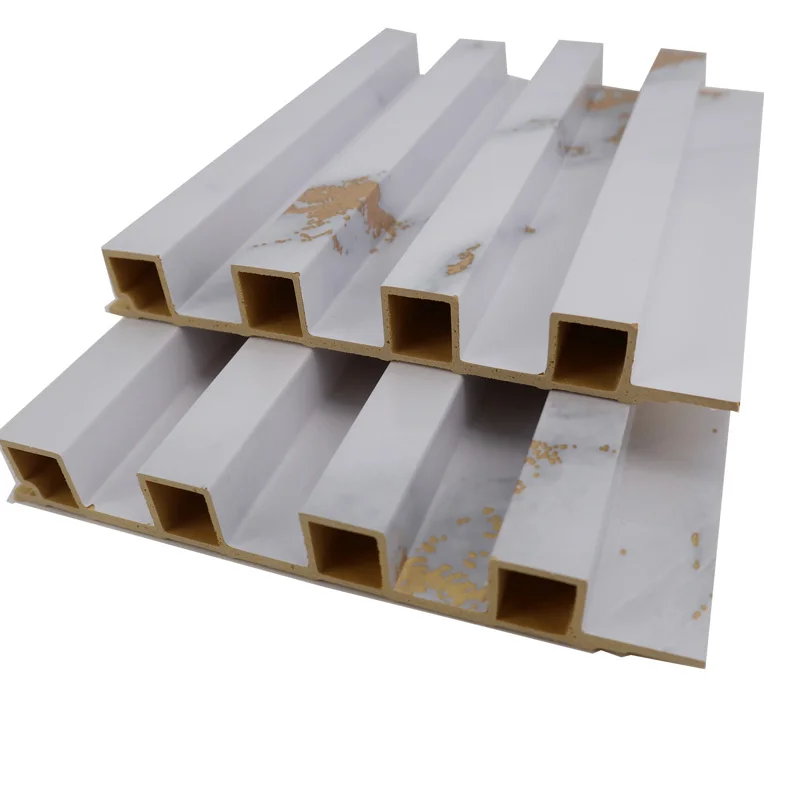 2026 High Glossy Marble WPC Wall Panel with Fluted Design Waterproof & Fireproof for Interior Decoration 168*22*2900mmpromote sa
