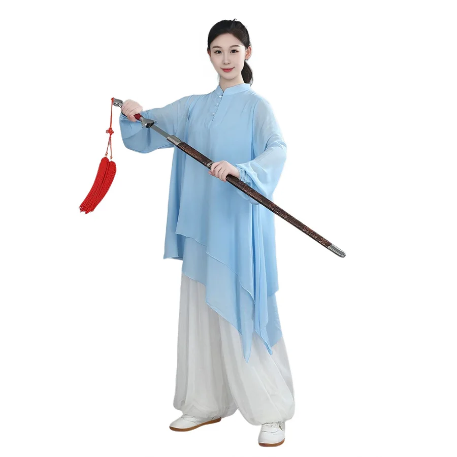 New TaiChi Outfit for Guys and Gals Spring Summer Autumn Wear Great for Baduanjin Workouts Martial Arts Shows
