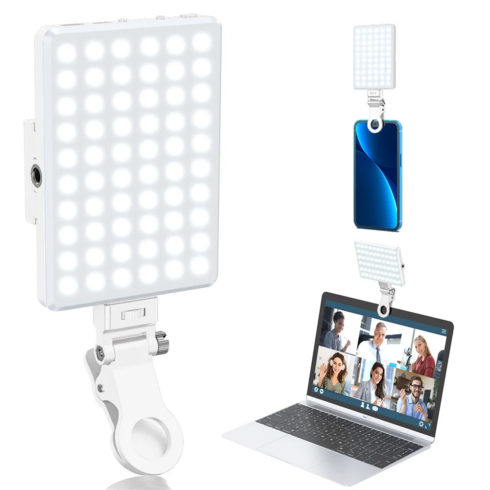 CL-V11SE 스마트폰 셀카 필 라이트, 휴대용 LED RGB 3 가지 모드, CRI95 색 온도, 2000mAh 배터리 사진 조명