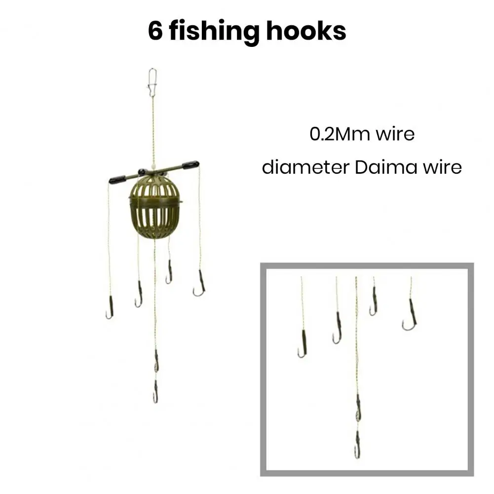 

Fishing Supplies Lightweight Portable Fishing Bait Cage with Explosion Hook for Outdoor Angling Anti-winding Design Durable