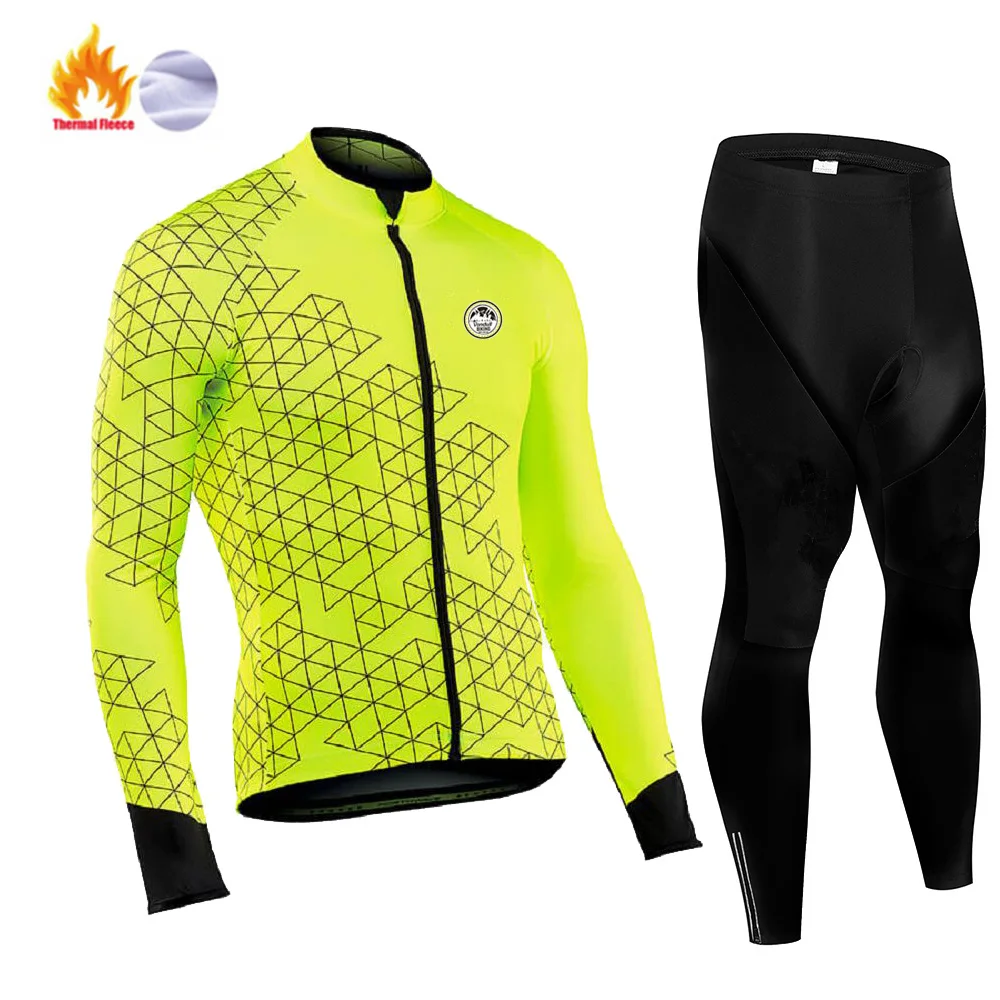 2026 Fleece Men's VENDULL Cycling Jersey Winter Cycling Sets Warm Long-sleeved Suit Soad Bike Bicycle Overalls Riding Suit