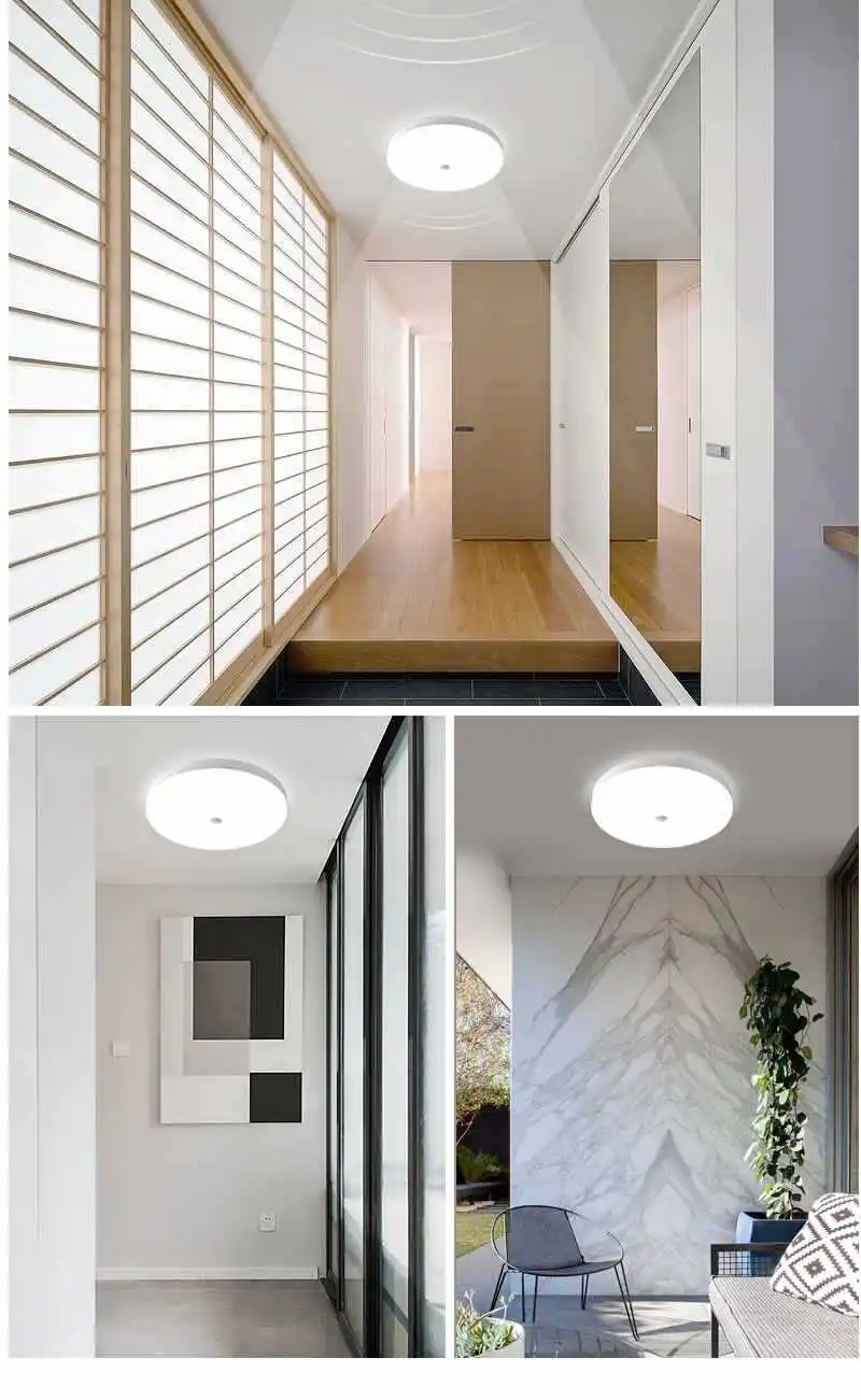 Lámpara de Techo LED con Sensor Infrarrojo para Hogar, Garaje, Ático, Puerta, Pasillo, Escalera, Almacén