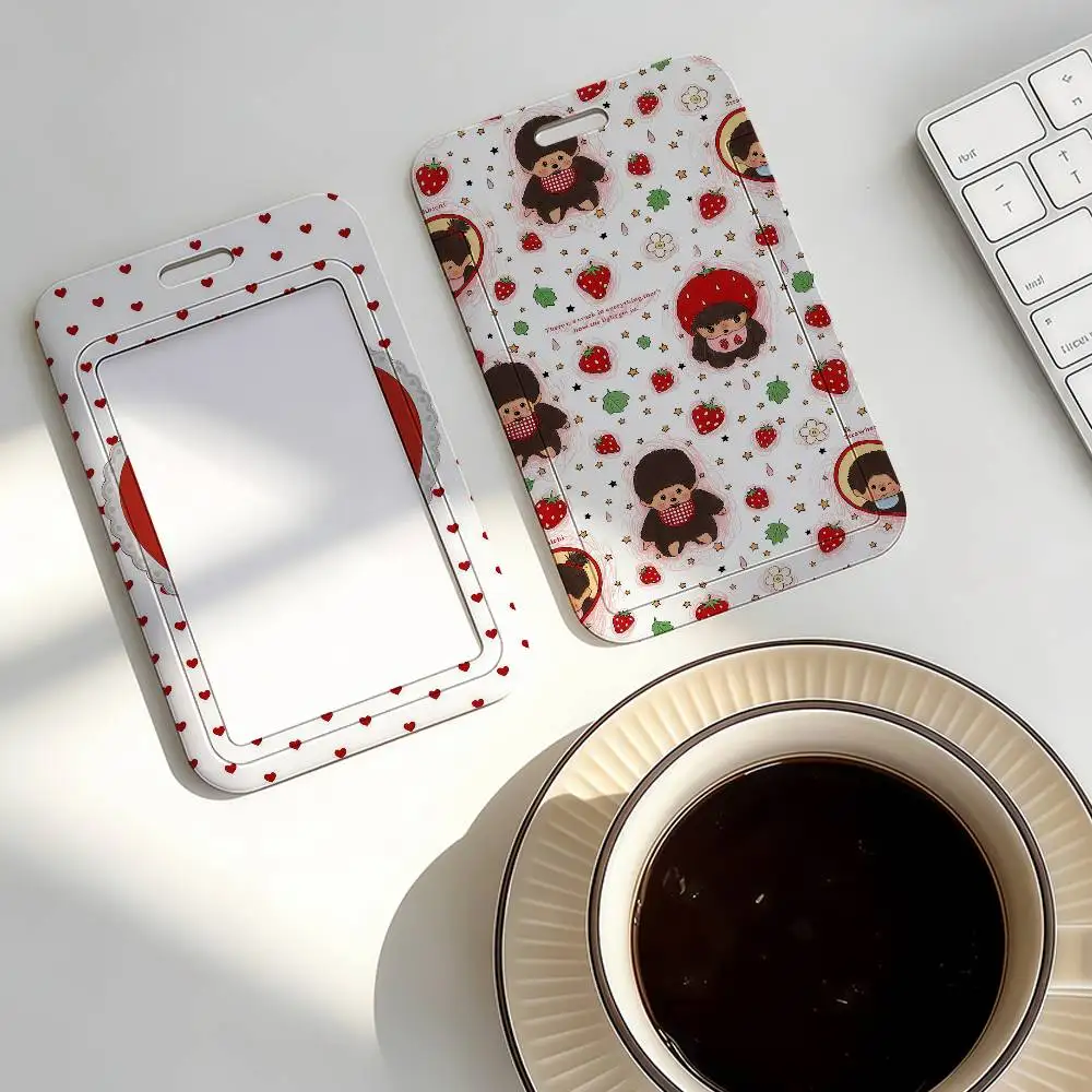 Fashion M-Monchhichi-M Card Holder Work Permit Access Bus Subway Cards Protective Sleeve