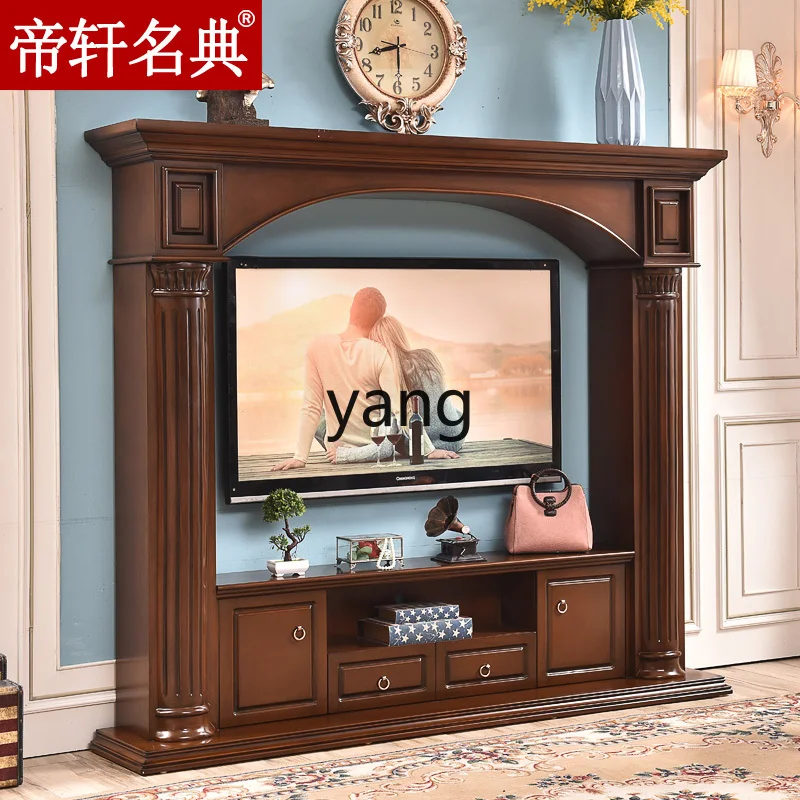 

LTT European fireplace decorative cabinet living room American TV cabinet fireplace rack