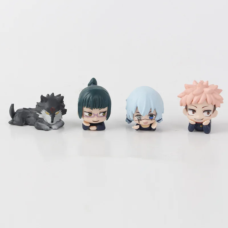 1 Uds. Figura de acción de estilo aleatorio de Anime Jujutsu Kaisen kawaii versión Q, Mini modelo de PVC, muñeca de juguete, decoración de escritorio, adornos para coche, regalos