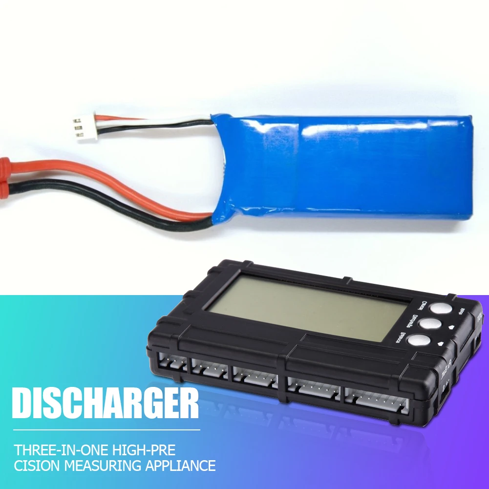Imagem -04 - Verificador de Capacidade da Bateria Digital Descarregador Balancer Meter Testador de Tensão rc 26s Servo Lipo Li-fe Nimh em 1