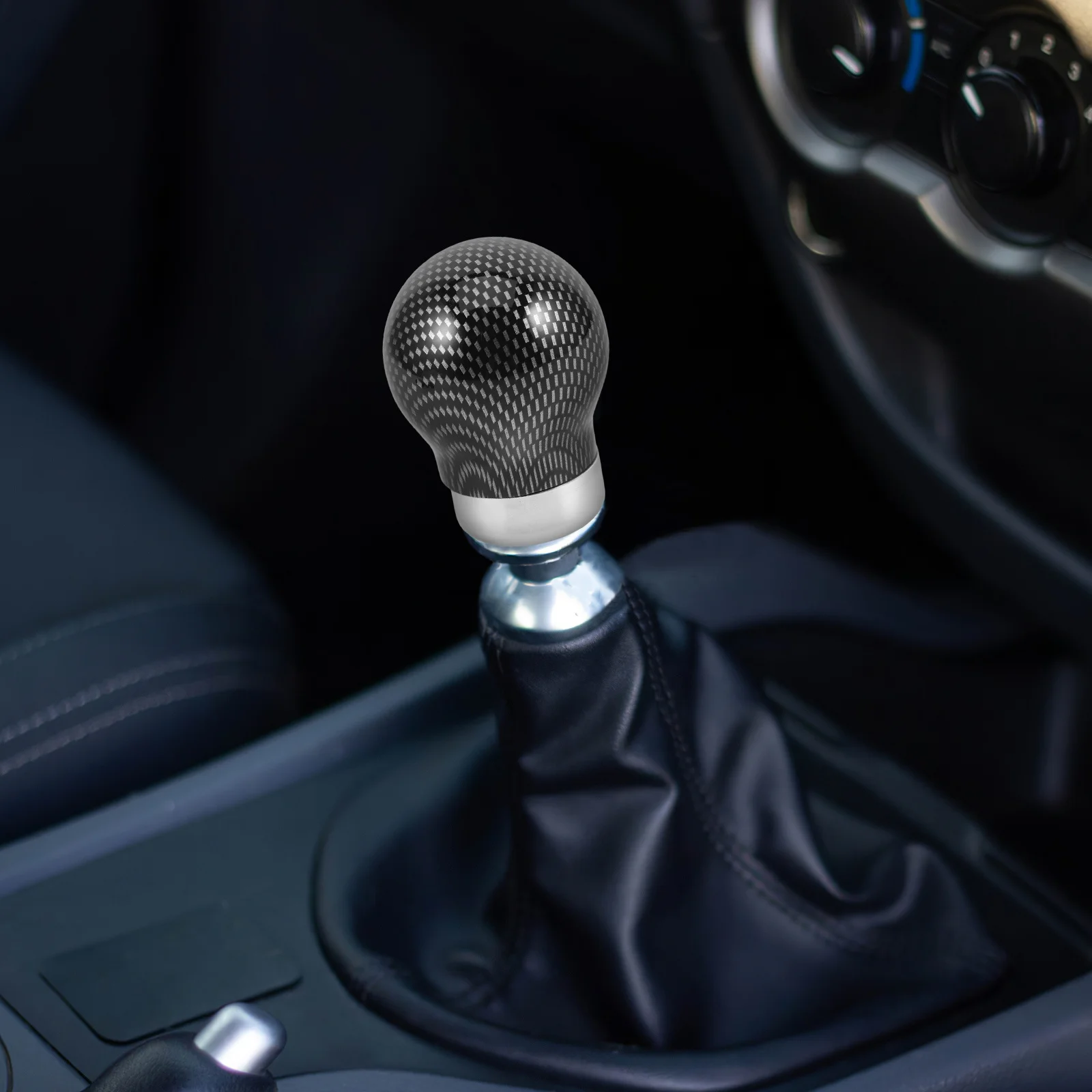 

Carbon Fiber Gear Shift Knob Ball Shape Comfortable Grip Manual Transmission Suitable for Vehicle Interior Upgrade Lightweight