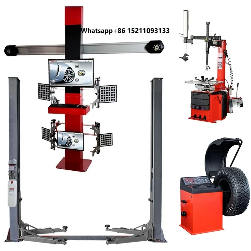 Full Set 3D Four-Wheel Alignment Car Tire Machine Balancer Lift Type One-Stop Solution for Wheel Balancing for Sell